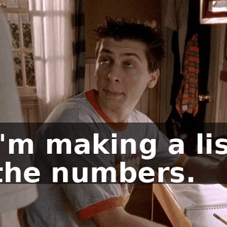 so I'm making a list of all the numbers.