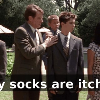 My socks are itchy.