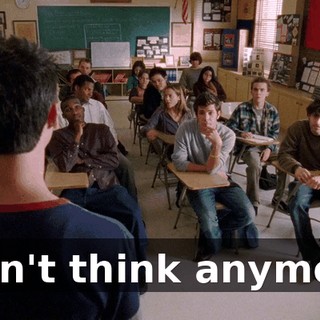 I can't think anymore.