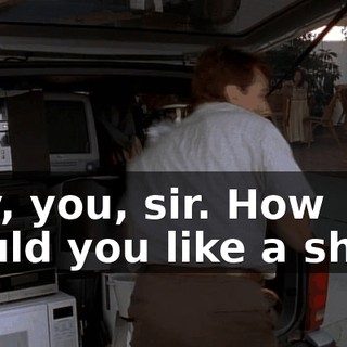 Hey, you, sir. How would you like a shirt?
