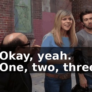 - Okay, yeah. - One, two, three!