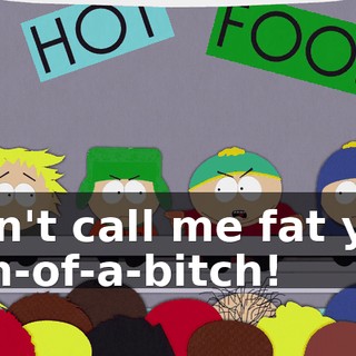 Don't call me fat you son-of-a-bitch!