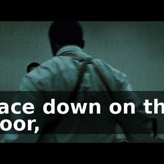 Face down on the floor,