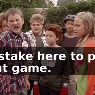 at stake here to play that game.