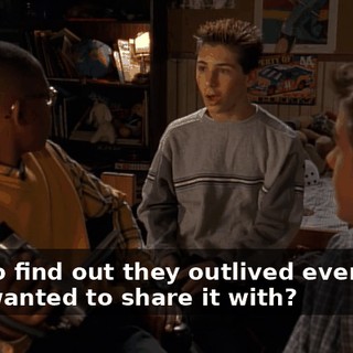 only to find out they outlived everybody they wanted to share it with?