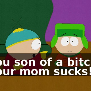 You son of a bitch! Your mom sucks!