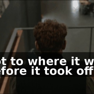 not to where it was before it took off,