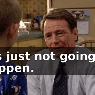 It's just not going to happen.