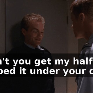 Didn't you get my half? I slipped it under your door.