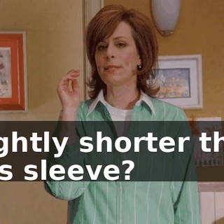 slightly shorter than this sleeve?