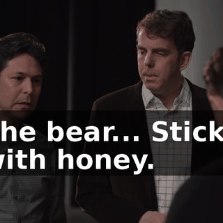 The bear... Sticky with honey.