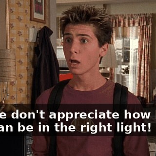 People don't appreciate how lovely you can be in the right light!
