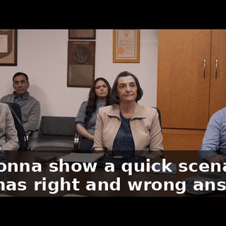 I'm gonna show a quick scenario that has right and wrong answers.
