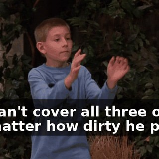 He can't cover all three of us, no matter how dirty he plays.