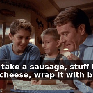 They take a sausage, stuff it with cheese, wrap it with bacon,