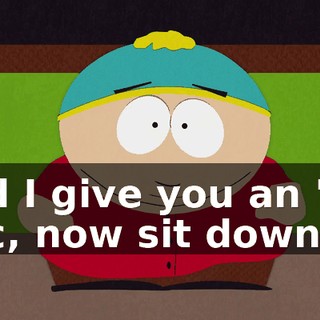 And I give you an "F", Eric, now sit down.