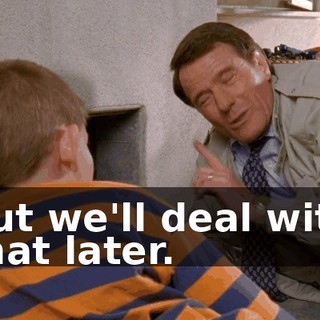 but we'll deal with that later.