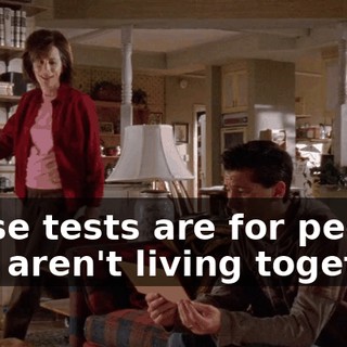 These tests are for people who aren't living together.