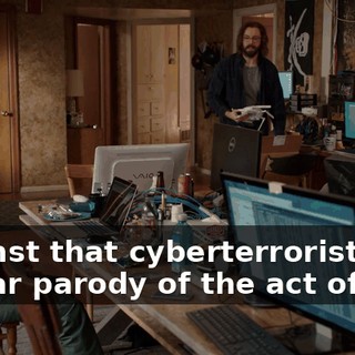 against that cyberterrorist in a vulgar parody of the act of love