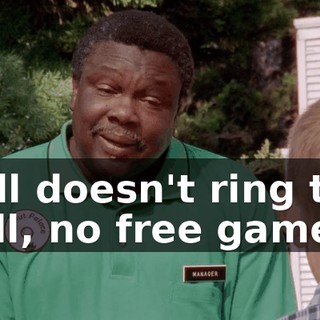 Ball doesn't ring the bell, no free game.