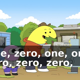 One, zero, one, one, zero, zero, zero,