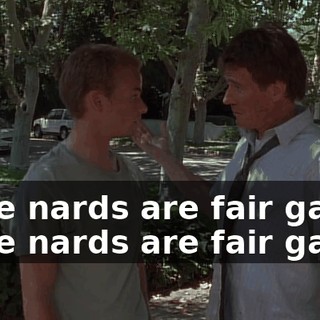 - The nards are fair game. - The nards are fair game.