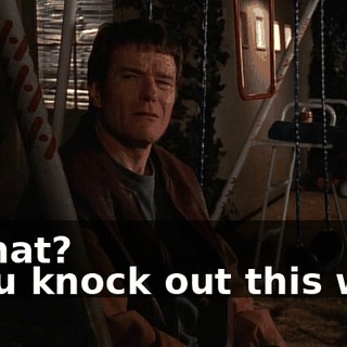 - What? - You knock out this wall.