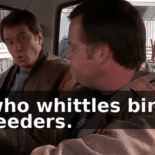 who whittles bird feeders.