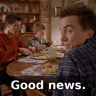 Good news.