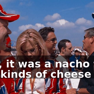 Check it, it was a nacho fountain with six kinds of cheese on it.