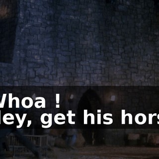 - Whoa ! - Hey, get his horse.