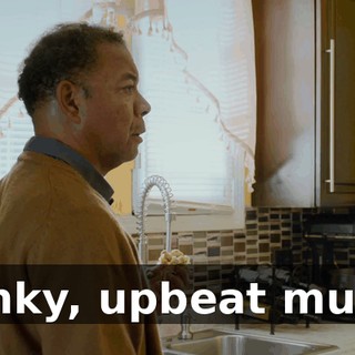 [funky, upbeat music]