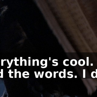 Everything's cool. I said the words. I did !