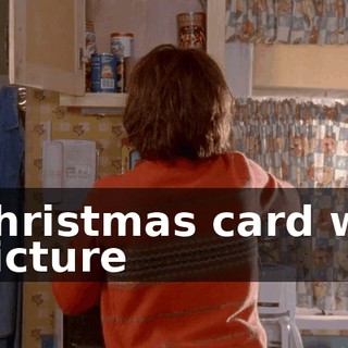 a Christmas card with a picture