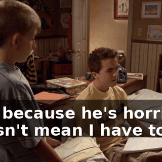 Just because he's horrible doesn't mean I have to be.