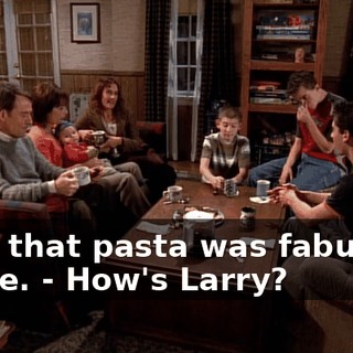 - Oh, that pasta was fabulous, Reese. - How's Larry?