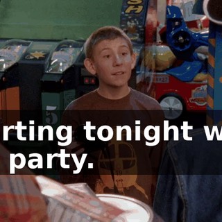 starting tonight with his party.