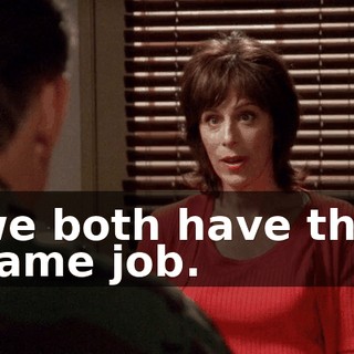 we both have the same job.