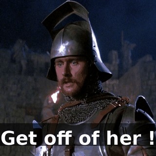 Get off of her !