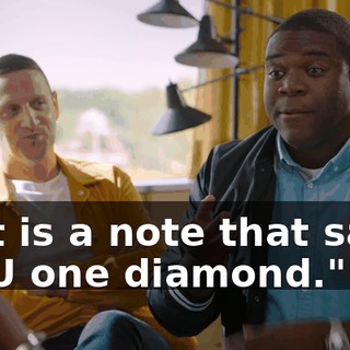 In it is a note that says, "IOU one diamond."