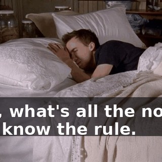 Hey, what's all the noise? You know the rule.