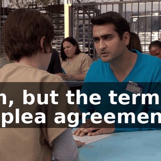 I am, but the terms of my plea agreement