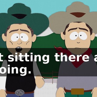 just sitting there and mooing.