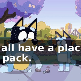 We all have a place in the pack.