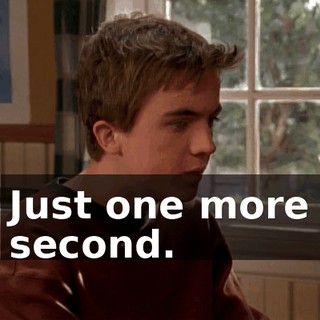 Just one more second.