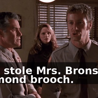 who stole Mrs. Bronson's diamond brooch.