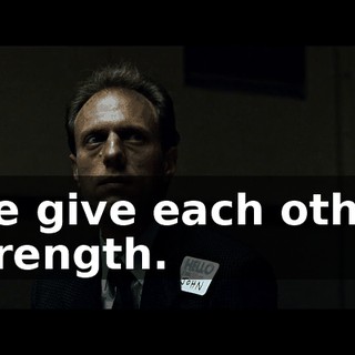We give each other strength.