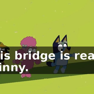 This bridge is really skinny.