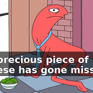 My precious piece of cheese has gone missing,