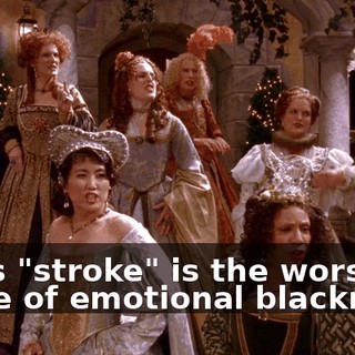 ♪ This "stroke" is the worst case of emotional blackmail ♪